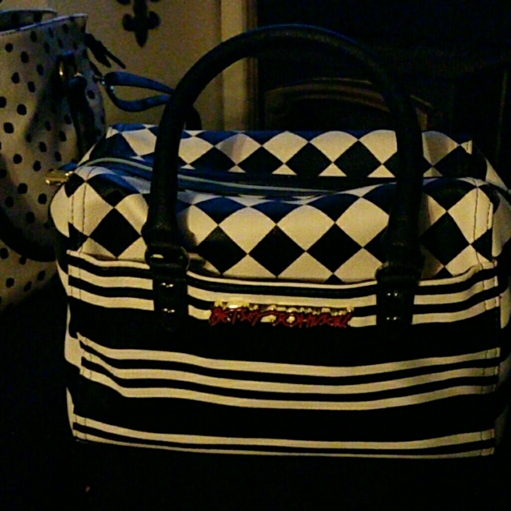 Betsey Johnson Harlequin Handbag with strap